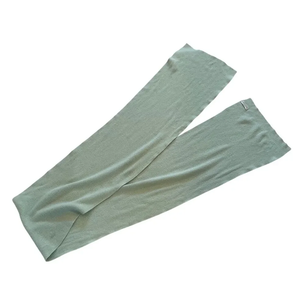 Vintage United Colors of Benetton Pastel Green Long Scarf, Made in Italy